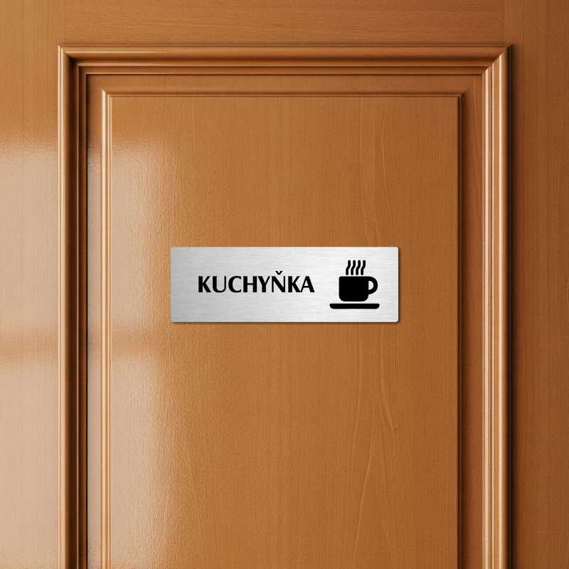 Kuchyňka, 240x79mm, stříbrná popiska s rámečkem